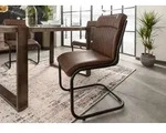 Freischwinger Echtleder 52x61x92 braun IRON LABEL #03