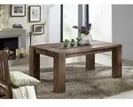 Esstisch Sheesham 200x100x76 grau ge&ouml;lt NATURE GREY #606