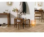 Beistelltisch 3er-Set Sheesham 50x50 / 40x40 / 31,5 x34 dunkelbraun lackiert...