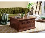 Couchtisch Akazie 90x90x50 nougat lackiert OXFORD #320
