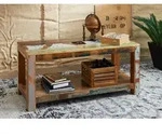 Couchtisch Altholz 110x45x50 mehrfarbig lackiert NATURE OF SPIRIT #107