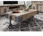 Couchtisch Mango 120x60x43 whitewash lackiert RAILWAY #360