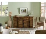 Sideboard Mango 160x45x90 dunkelbraun ge&ouml;lt RODEZ #121