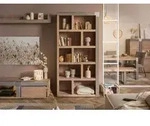 Standregal Akazie 100x35x204 beige lackiert Amsterdam #121