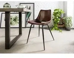 IRON LABEL Stuhl #22 47x59x78 braun Echtleder