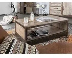 Couchtisch Mango 112x61x43 braun lackiert HEAVY INDUSTRY #264
