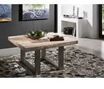 Couchtisch Akazie 90x90x45 Natural Stone lackiert FREEFORM #122