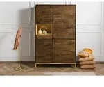 Highboard Mango 111x45x175 braun ge&ouml;lt CHICAGO #109