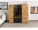 Highboard Wildeiche 148x43,5x143 natur ge&ouml;lt/lackiert KITZB&Uuml;HEL #106