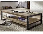 Couchtisch Mango 140x80x40 natur bedruckt FACTORY #126