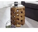 Hocker Teak Wurzel 30x30x47 natur lackiert UNIKA #153