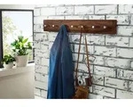 Wandgarderobe Sheesham 70x5x10 rot-braun gebeizt TORONTO #140