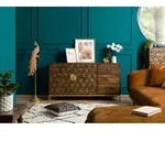Kommode Mango 145x40x77 braun ge&ouml;lt DIAMOND #207