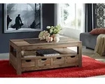 Couchtisch Sheesham 120x70x50 grau ge&ouml;lt NATURE GREY #33