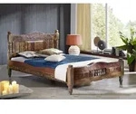 Bett Altholz 140x200x100 mehrfarbig lackiert FABLE #21