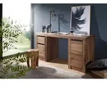 Schreibtisch Wild-/Zerreiche 150x50x75 tabacco brown ge&ouml;lt MONTREUX #319