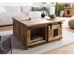 Couchtisch Mango 90x90x45 natur lackiert RAILWAY #1006