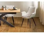 Polsterstuhl Stahlgestell 66x62x86 beige / grau ELLA #101