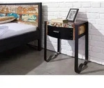 Nachttisch Altholz 50x40x60 mehrfarbig lackiert INDUSTRIAL #11
