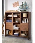 B&uuml;cherregal Akazie 142x45x147 braun lackiert PURE ACACIA #212