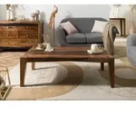 Couchtisch Sheesham 120x60x40 dunkelbraun lackiert ANCONA #203
