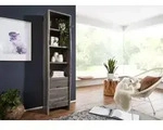Hochschrank Akazie 45x36x185 grau lackiert PURE ACACIA #605