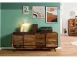 Sideboard Sheesham 173x40x75 dunkelbraun lackiert MAILAND #202