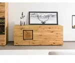 Sideboard Wildeiche 160x43,5x80 natur ge&ouml;lt/lackiert KITZB&Uuml;HEL #128