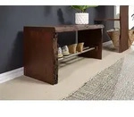 Garderobenbank Akazie 81x30x40 braun lackiert PURE ACACIA #816