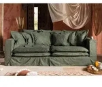 Hussensofa 3-Sitzer 236x138x76 gr&uuml;n KINGSTON