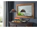Spiegel Sheesham 90x3x60 grau ge&ouml;lt NATURE GREY #709