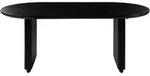 Esstisch oval Mango 200x100x76x76 schwarz lackiert BARCELONA #126