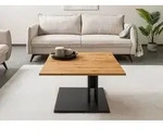 Couchtisch Wildeiche 80x80x43 natur lackiert / ge&ouml;lt KITZB&Uuml;HEL #104