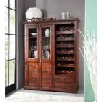 Weinschrank Akazie 144x47x180 nougat lackiert OXFORD #519