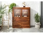Highboard Sheesham 128x145x40 walnuss gewachst TORONTO #203