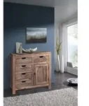 Kommode Sheesham 90x42x85 grau ge&ouml;lt NATURE GREY #88