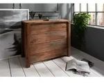 Kommode Sheesham 96x50x90 grau ge&ouml;lt BUENO #2004