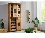 Schrank Mango 80x45x175 natur lackiert RAILWAY #117