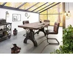 Esstisch Mango 160x90x80-101 h&ouml;henverstellbar natur ge&ouml;lt Manchester #101