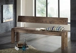 Bank Sheesham 160x35x76 grau ge&ouml;lt NATURE GREY #701