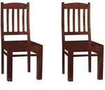OXFORD Stuhl #16 Lehne mit Muster 2er Set 45x46x97 Akazie nougat lackiert