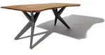 Baumtisch Akazie 160x90x76 natur lackiert Beine anthrazit matt FREEFORM 4 #22