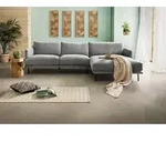 Ecksofa 285x161x81 Silikon-Feder Mix grau TRIENT