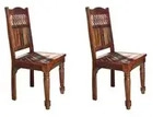 Stuhl 2er Set Indisches Altholz lackiert FABLE #05