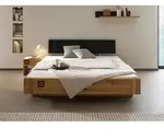 Bett inkl. Nachttisch links Wildeiche 160x200x81 natur ge&ouml;lt/lackiert KITZB&Uuml;HEL