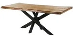 Baumtisch Mango 180x90x79 natur lackiert / Mikado-Beine anthrazit matt FREEFORM 5