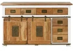 Sideboard Mango 150x45x90 wei&szlig; lackiert RAILWAY #520