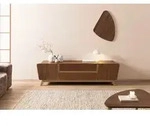 TV-Board Nussbaum-Echtholzfurnier 200x40x55 braun lackiert BUTTERFLY #110