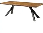 Baumtisch Mango 240x100x76 natur lackiert / A-Gestell anthrazit matt FREEFORM 5