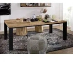 Esstisch Wildeiche 220x100x76 natur ge&ouml;lt VILLANDERS #120